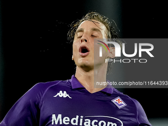 Edoardo Bove of ACF Fiorentina reacts during the Serie A Enilive match between ACF Fiorentina and AC Milan at Stadio Artemio Franchi on Octo...