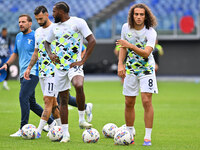 Valentin Castellanos, Nuno Tavares, and Matteo Guendouzi of S.S. Lazio are present during the 7th day of the Serie A Championship between S....