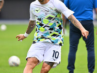 Mattia Zaccagni of S.S. Lazio participates in the 7th day of the Serie A Championship between S.S. Lazio and Empoli F.C. at the Olympic Stad...