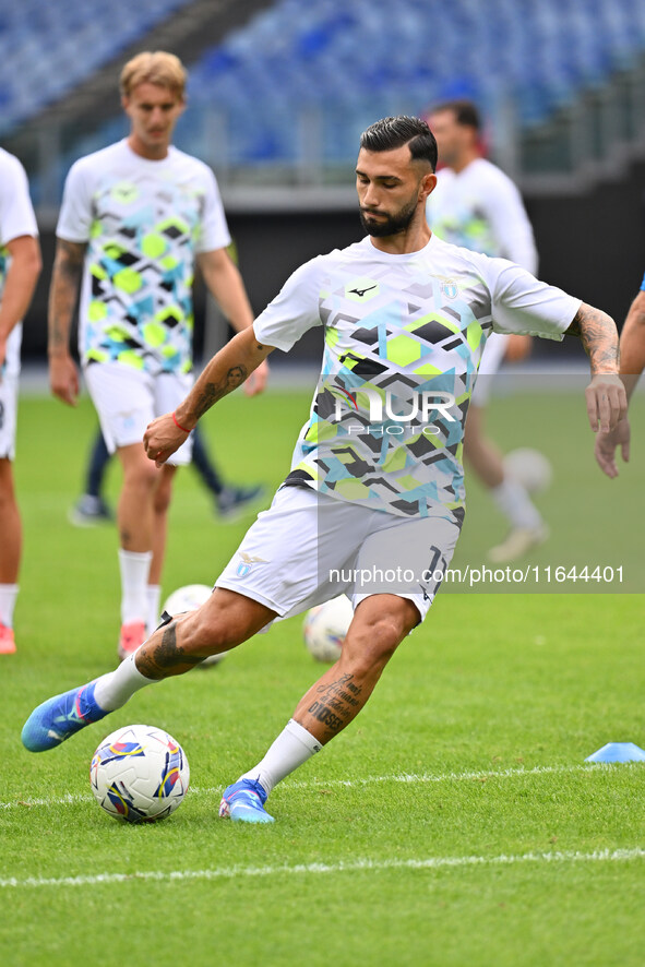 Valentin Castellanos of S.S. Lazio participates in the 7th day of the Serie A Championship between S.S. Lazio and Empoli F.C. at the Olympic...