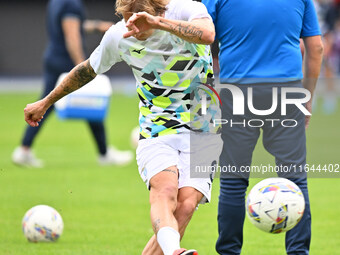 Nicolo Rovella of S.S. Lazio participates in the 7th day of the Serie A Championship between S.S. Lazio and Empoli F.C. at the Olympic Stadi...