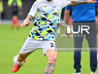 Manuel Lazzari of S.S. Lazio participates in the 7th day of the Serie A Championship between S.S. Lazio and Empoli F.C. at the Olympic Stadi...