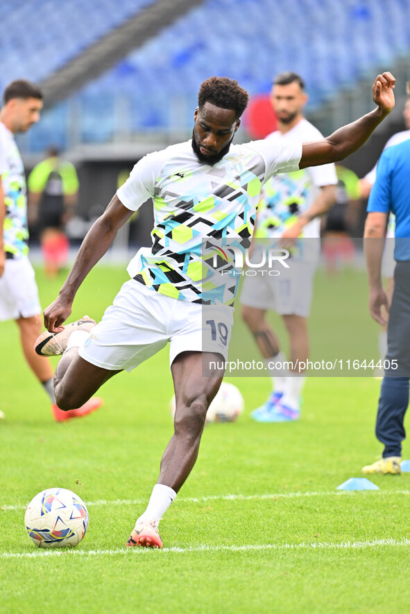 Boulaye Dia of S.S. Lazio participates in the 7th day of the Serie A Championship between S.S. Lazio and Empoli F.C. at the Olympic Stadium...