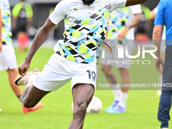 Boulaye Dia of S.S. Lazio participates in the 7th day of the Serie A Championship between S.S. Lazio and Empoli F.C. at the Olympic Stadium...