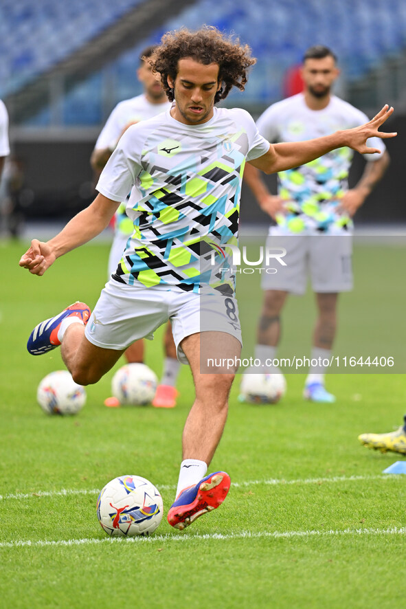 Matteo Guendouzi of S.S. Lazio participates in the 7th day of the Serie A Championship between S.S. Lazio and Empoli F.C. at the Olympic Sta...