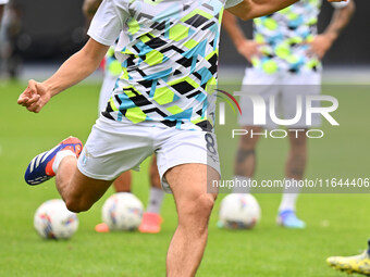 Matteo Guendouzi of S.S. Lazio participates in the 7th day of the Serie A Championship between S.S. Lazio and Empoli F.C. at the Olympic Sta...