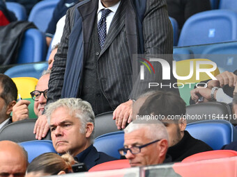 Claudio Lotito is the president of S.S. Lazio during the 7th day of the Serie A Championship between S.S. Lazio and Empoli F.C. at the Olymp...