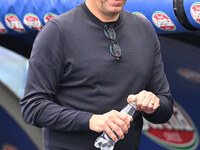 Roberto D'Aversa coaches Empoli F.C. during the 7th day of the Serie A Championship between S.S. Lazio and Empoli F.C. at the Olympic Stadiu...