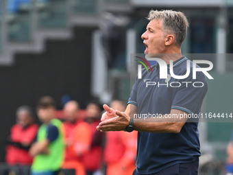 Marco Baroni coaches S.S. Lazio during the 7th day of the Serie A Championship between S.S. Lazio and Empoli F.C. at the Olympic Stadium in...