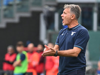 Marco Baroni coaches S.S. Lazio during the 7th day of the Serie A Championship between S.S. Lazio and Empoli F.C. at the Olympic Stadium in...