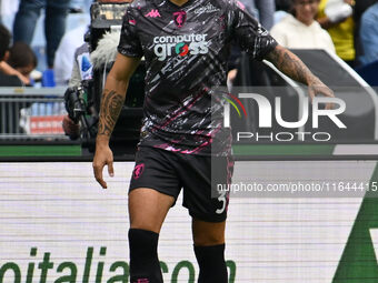 Giuseppe Pezzella of Empoli F.C. is in action during the 7th day of the Serie A Championship between S.S. Lazio and Empoli F.C. at the Olymp...