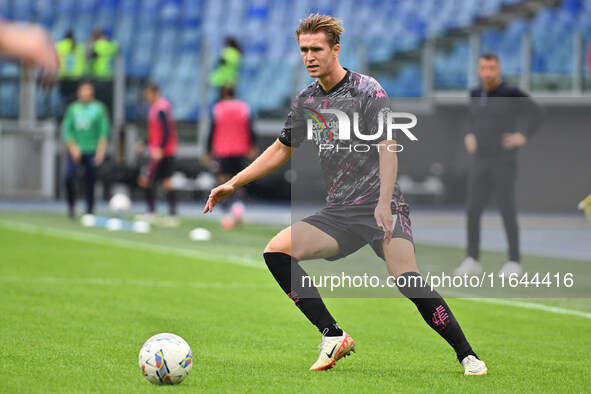 Ola Solbakken of Empoli F.C. is in action during the 7th day of the Serie A Championship between S.S. Lazio and Empoli F.C. at the Olympic S...