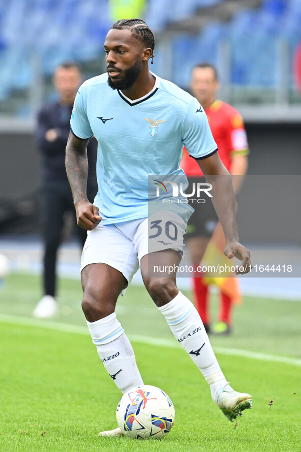 Nuno Tavares of S.S. Lazio is in action during the 7th day of the Serie A Championship between S.S. Lazio and Empoli F.C. at the Olympic Sta...