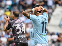 Valentin Castellanos of S.S. Lazio participates in the 7th day of the Serie A Championship between S.S. Lazio and Empoli F.C. at the Olympic...