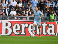 Manuel Lazzari of S.S. Lazio is in action during the 7th day of the Serie A Championship between S.S. Lazio and Empoli F.C. at the Olympic S...