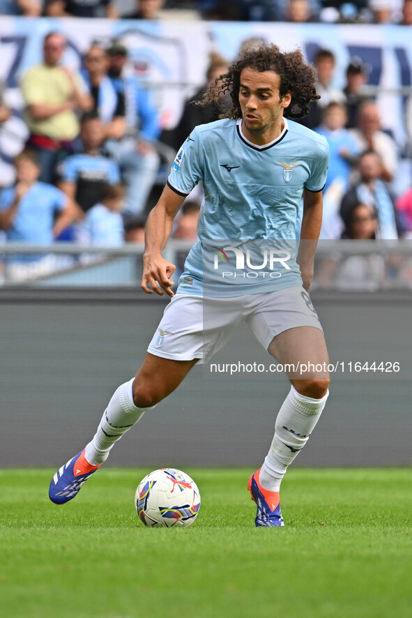 Matteo Guendouzi of S.S. Lazio is in action during the 7th day of the Serie A Championship between S.S. Lazio and Empoli F.C. at the Olympic...