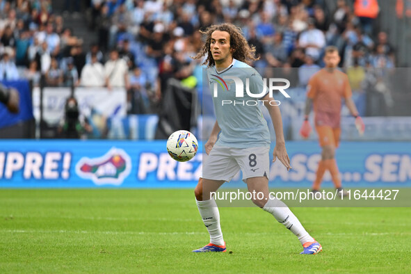 Matteo Guendouzi of S.S. Lazio is in action during the 7th day of the Serie A Championship between S.S. Lazio and Empoli F.C. at the Olympic...