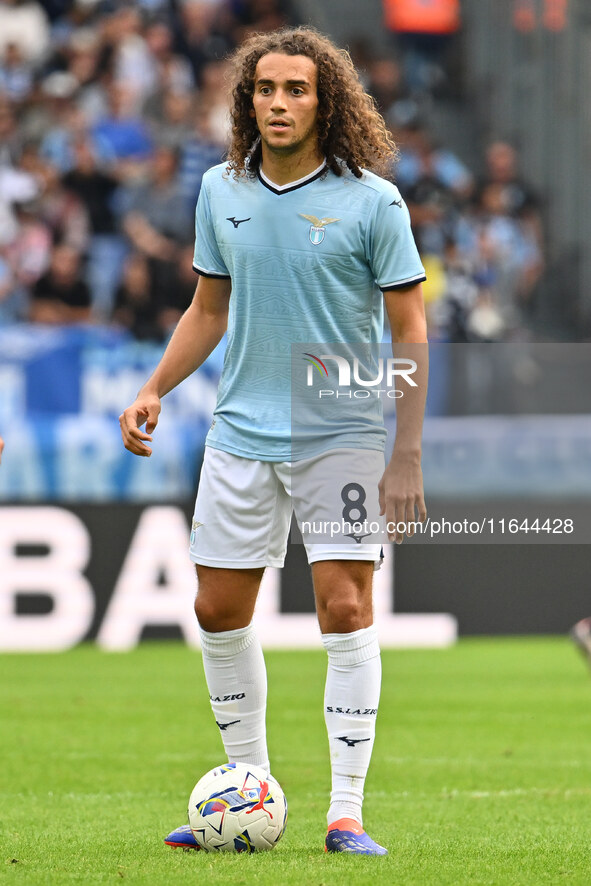 Matteo Guendouzi of S.S. Lazio is in action during the 7th day of the Serie A Championship between S.S. Lazio and Empoli F.C. at the Olympic...