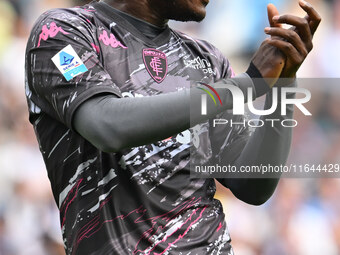 Emmanuel Gyasi of Empoli F.C. participates in the 7th day of the Serie A Championship between S.S. Lazio and Empoli F.C. at the Olympic Stad...