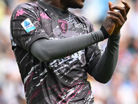 Emmanuel Gyasi of Empoli F.C. participates in the 7th day of the Serie A Championship between S.S. Lazio and Empoli F.C. at the Olympic Stad...