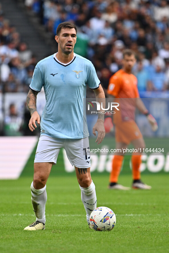 Alessio Romagnoli of S.S. Lazio is in action during the 7th day of the Serie A Championship between S.S. Lazio and Empoli F.C. at the Olympi...