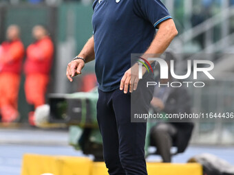 Marco Baroni coaches S.S. Lazio during the 7th day of the Serie A Championship between S.S. Lazio and Empoli F.C. at the Olympic Stadium in...