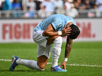 Valentin Castellanos of S.S. Lazio participates in the 7th day of the Serie A Championship between S.S. Lazio and Empoli F.C. at the Olympic...