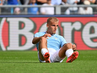 Gustav Isaksen of S.S. Lazio participates in the 7th day of the Serie A Championship between S.S. Lazio and Empoli F.C. at the Olympic Stadi...