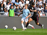 Nicolo Rovella of S.S. Lazio and Mattia Viti of Empoli F.C. are in action during the 7th day of the Serie A Championship between S.S. Lazio...