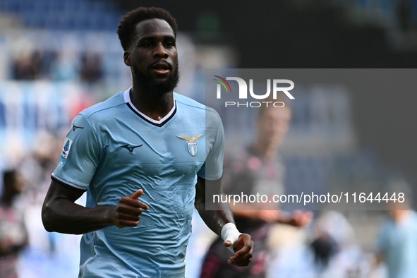 Boulaye Dia of S.S. Lazio participates in the 7th day of the Serie A Championship between S.S. Lazio and Empoli F.C. at the Olympic Stadium...