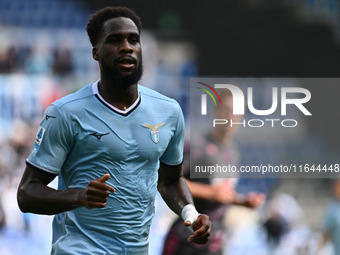 Boulaye Dia of S.S. Lazio participates in the 7th day of the Serie A Championship between S.S. Lazio and Empoli F.C. at the Olympic Stadium...