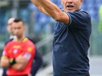 Marco Baroni coaches S.S. Lazio during the 7th day of the Serie A Championship between S.S. Lazio and Empoli F.C. at the Olympic Stadium in...