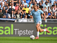 Gustav Isaksen of S.S. Lazio is in action during the 7th day of the Serie A Championship between S.S. Lazio and Empoli F.C. at the Olympic S...