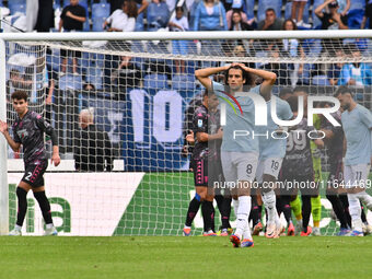 Matteo Guendouzi of S.S. Lazio participates in the 7th day of the Serie A Championship between S.S. Lazio and Empoli F.C. at the Olympic Sta...