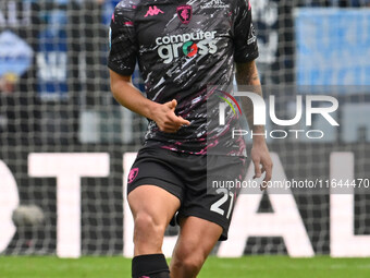 Mattia Viti of Empoli F.C. is in action during the 7th day of the Serie A Championship between S.S. Lazio and Empoli F.C. at the Olympic Sta...