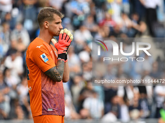 Ivan Provedel of S.S. Lazio participates in the 7th day of the Serie A Championship between S.S. Lazio and Empoli F.C. at the Olympic Stadiu...