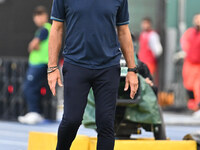 Marco Baroni coaches S.S. Lazio during the 7th day of the Serie A Championship between S.S. Lazio and Empoli F.C. at the Olympic Stadium in...