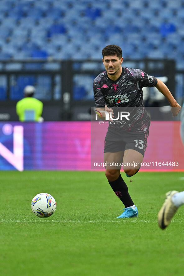 Liberato Cacace of Empoli F.C. is in action during the 7th day of the Serie A Championship between S.S. Lazio and Empoli F.C. at the Olympic...