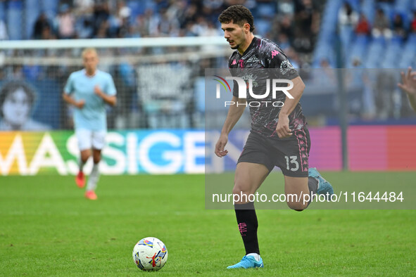 Liberato Cacace of Empoli F.C. is in action during the 7th day of the Serie A Championship between S.S. Lazio and Empoli F.C. at the Olympic...