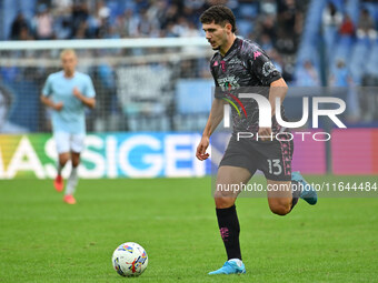 Liberato Cacace of Empoli F.C. is in action during the 7th day of the Serie A Championship between S.S. Lazio and Empoli F.C. at the Olympic...