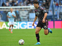 Liberato Cacace of Empoli F.C. is in action during the 7th day of the Serie A Championship between S.S. Lazio and Empoli F.C. at the Olympic...