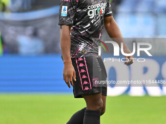 Emmanuel Ekong of Empoli F.C. participates in the 7th day of the Serie A Championship between S.S. Lazio and Empoli F.C. at the Olympic Stad...