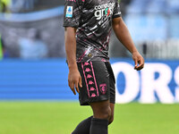 Emmanuel Ekong of Empoli F.C. participates in the 7th day of the Serie A Championship between S.S. Lazio and Empoli F.C. at the Olympic Stad...