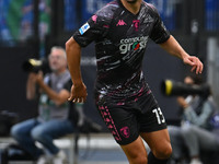 Liberato Cacace of Empoli F.C. is in action during the 7th day of the Serie A Championship between S.S. Lazio and Empoli F.C. at the Olympic...