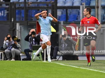 Pedro of S.S. Lazio celebrates after scoring the goal of 2-1 during the 7th day of the Serie A Championship between S.S. Lazio and Empoli F....