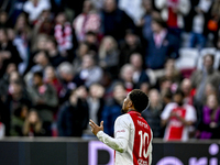 AFC Ajax Amsterdam forward Chuba Akpom celebrates the 3-1 goal during the match between Ajax and Groningen at the Johan Cruijff ArenA for th...