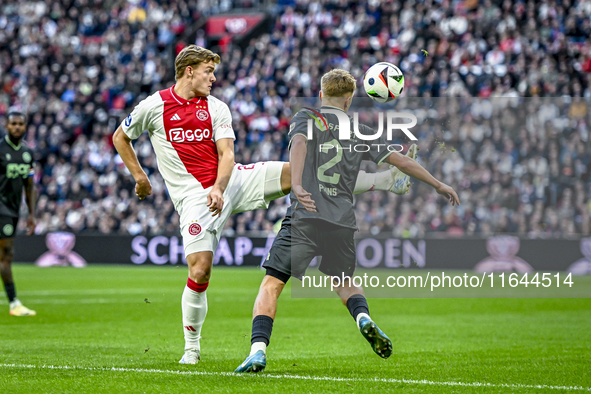 AFC Ajax Amsterdam forward Christian Rasmussen plays during the match between Ajax and Groningen at the Johan Cruijff ArenA for the Dutch Er...