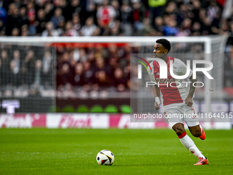 AFC Ajax Amsterdam defender Jorrel Hato plays during the match between Ajax and Groningen at the Johan Cruijff ArenA for the Dutch Eredivisi...