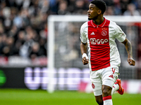 AFC Ajax Amsterdam defender Jorrel Hato plays during the match between Ajax and Groningen at the Johan Cruijff ArenA for the Dutch Eredivisi...