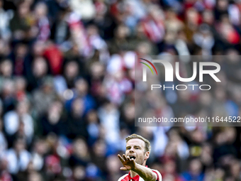 AFC Ajax Amsterdam midfielder Davy Klaassen plays during the match between Ajax and Groningen at the Johan Cruijff ArenA for the Dutch Eredi...